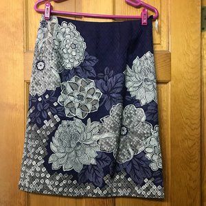 Talbots cotton and silk skirt NWT Size 6